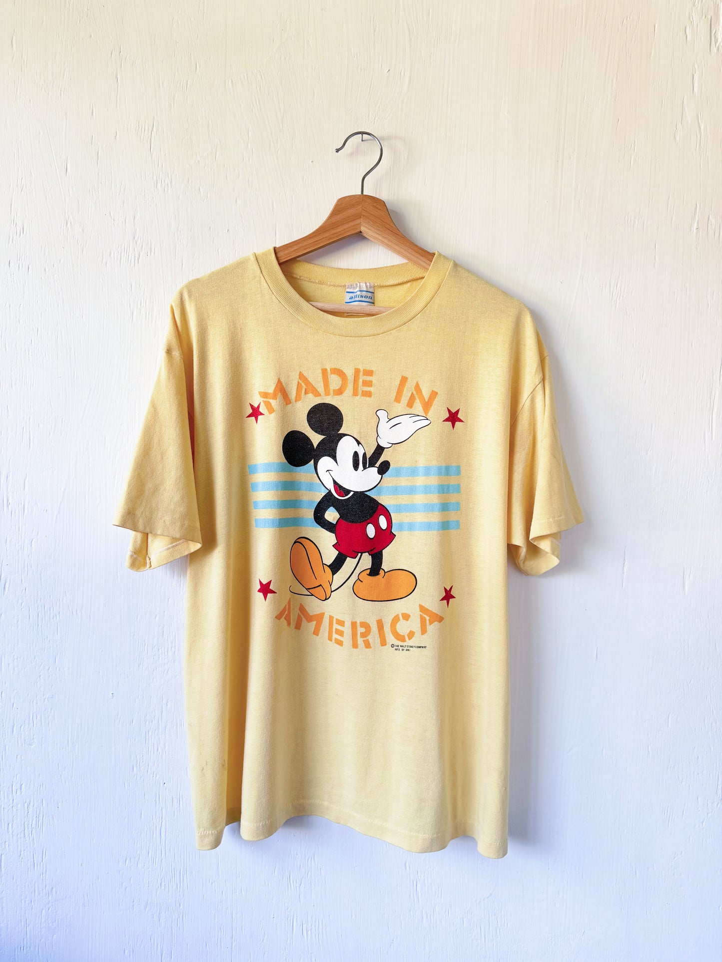 VINTAGE 80’s Mickey Made In America Tee - XL