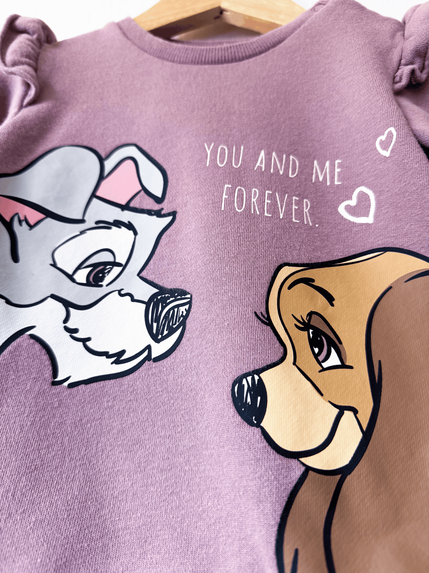 H&M Lady + The Tramp Flutter Sleeve Crewneck - 18M