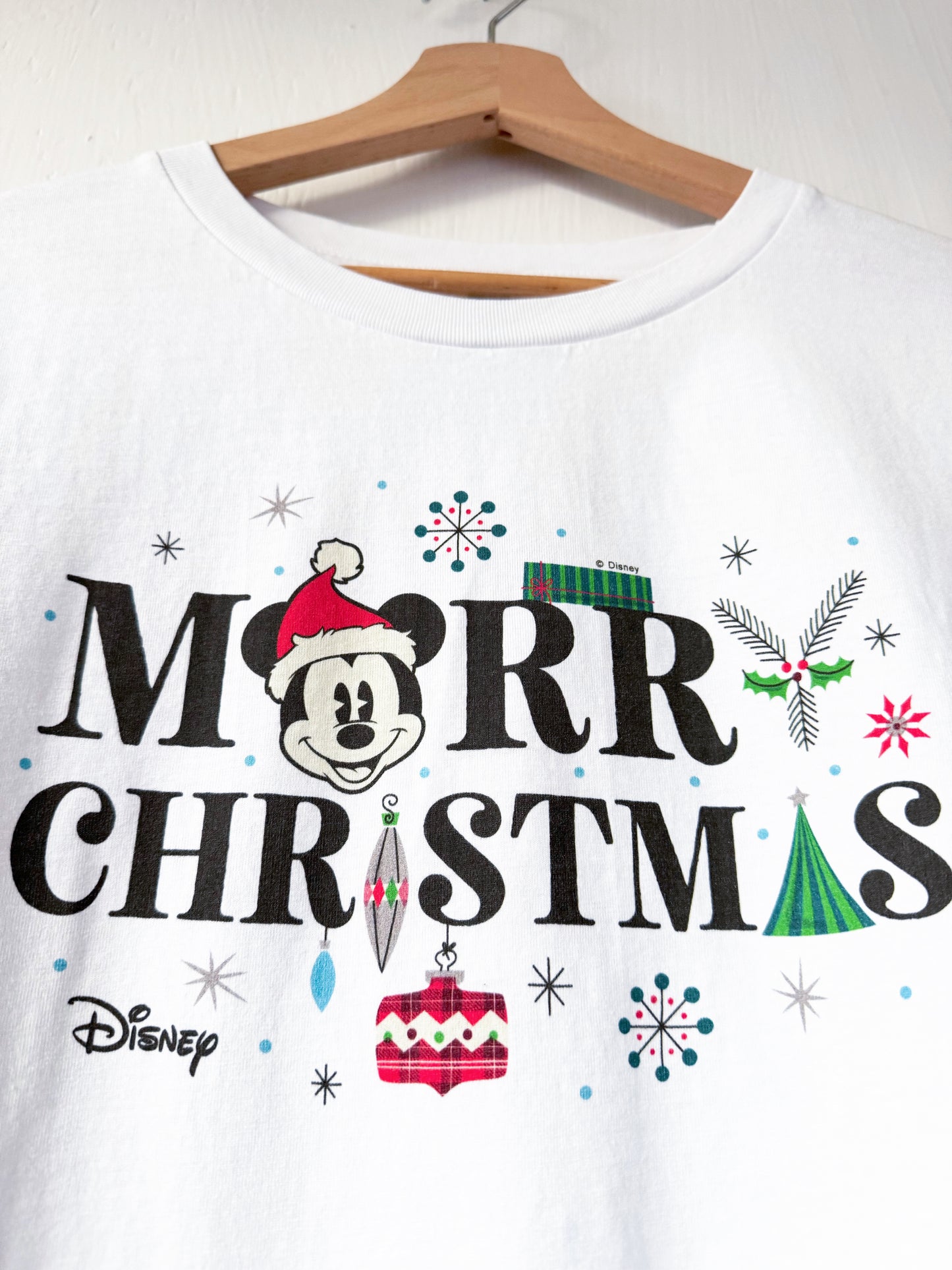 Merry Christmas Mickey Boxy Tee - L
