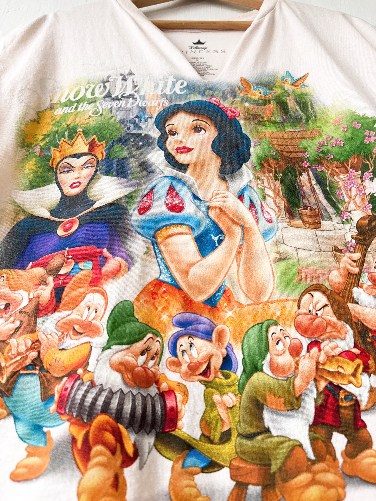 Snow White Cutoff Tank - L