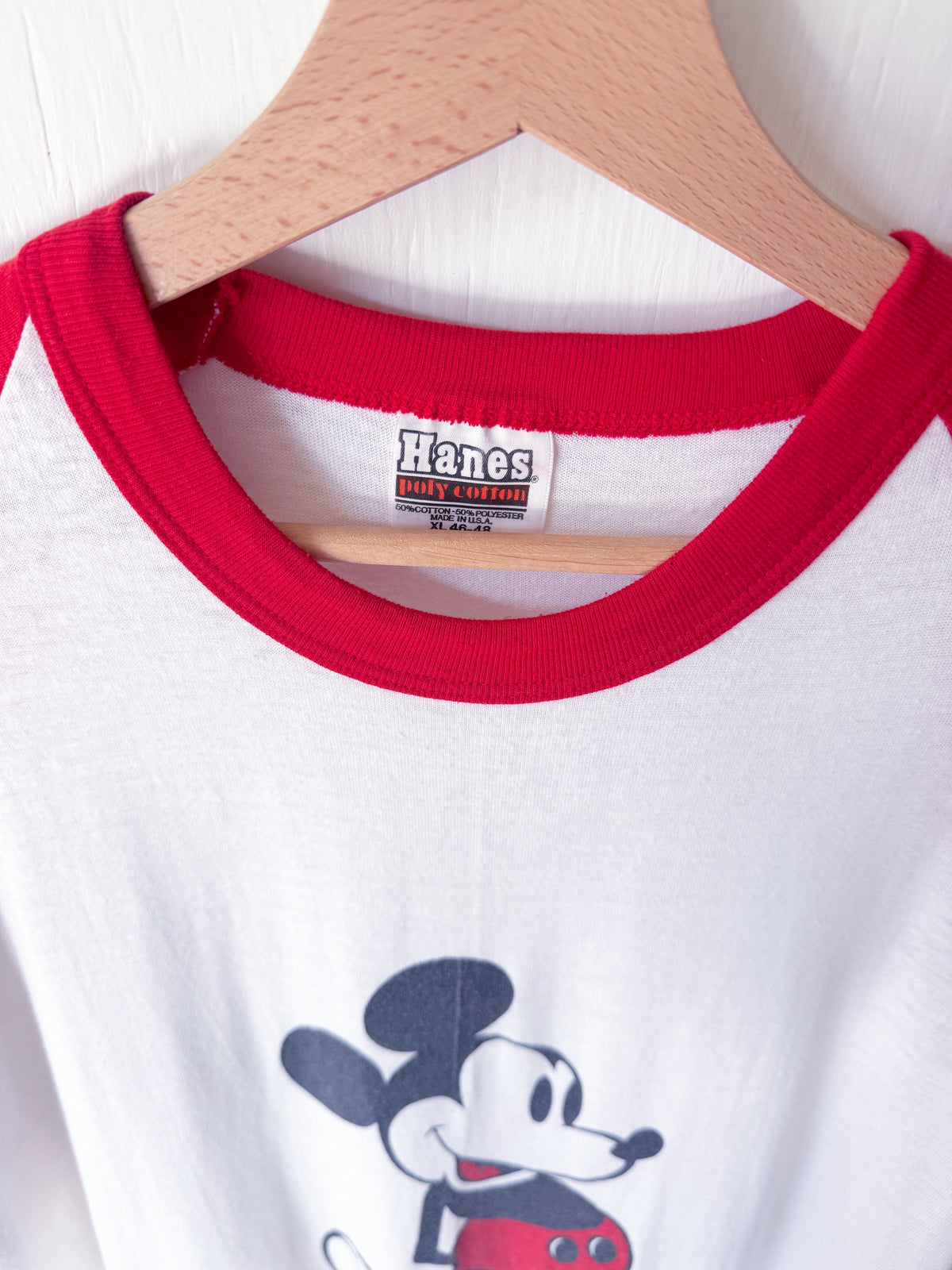VINTAGE 80’s Mickey WDW Raglan Tee - L/XL