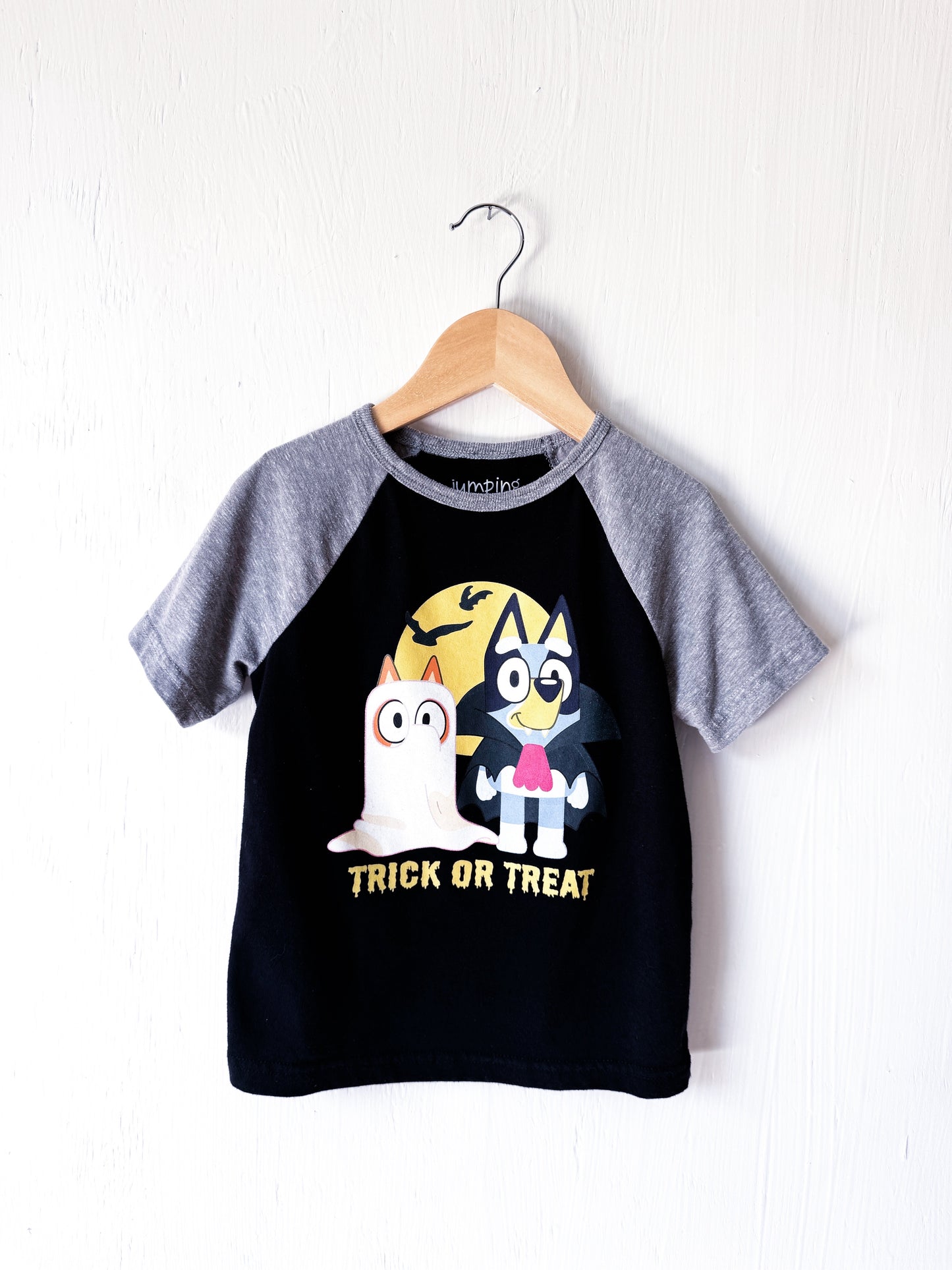 Bluey Trick Or Treat Raglan Tee - 5T