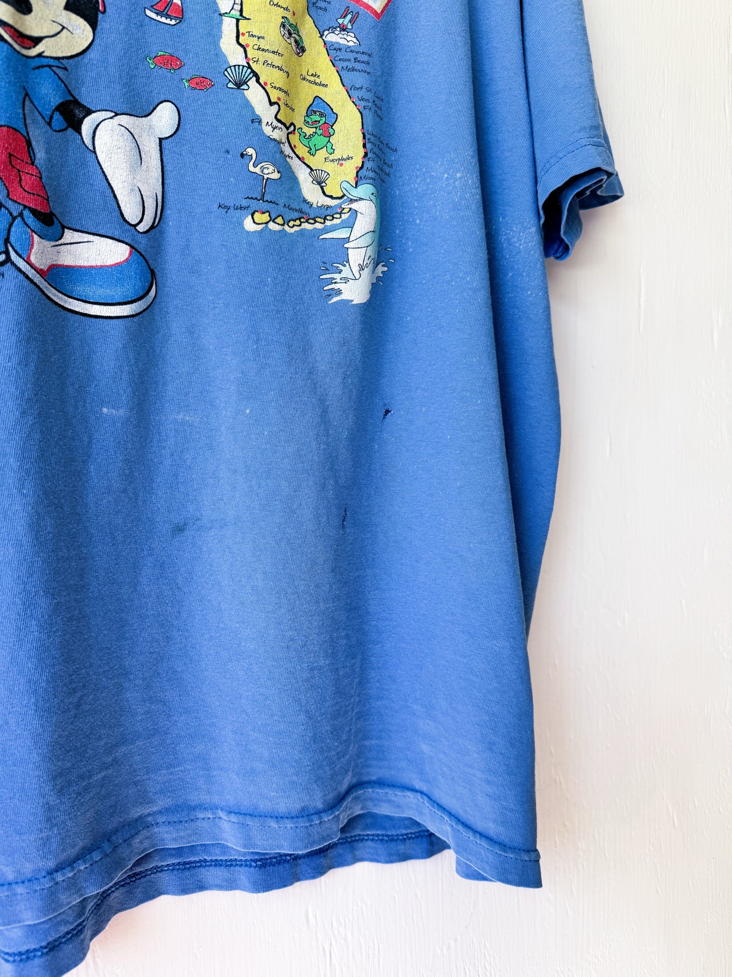 VINTAGE 90’s Mickey Florida Map Tee - XL