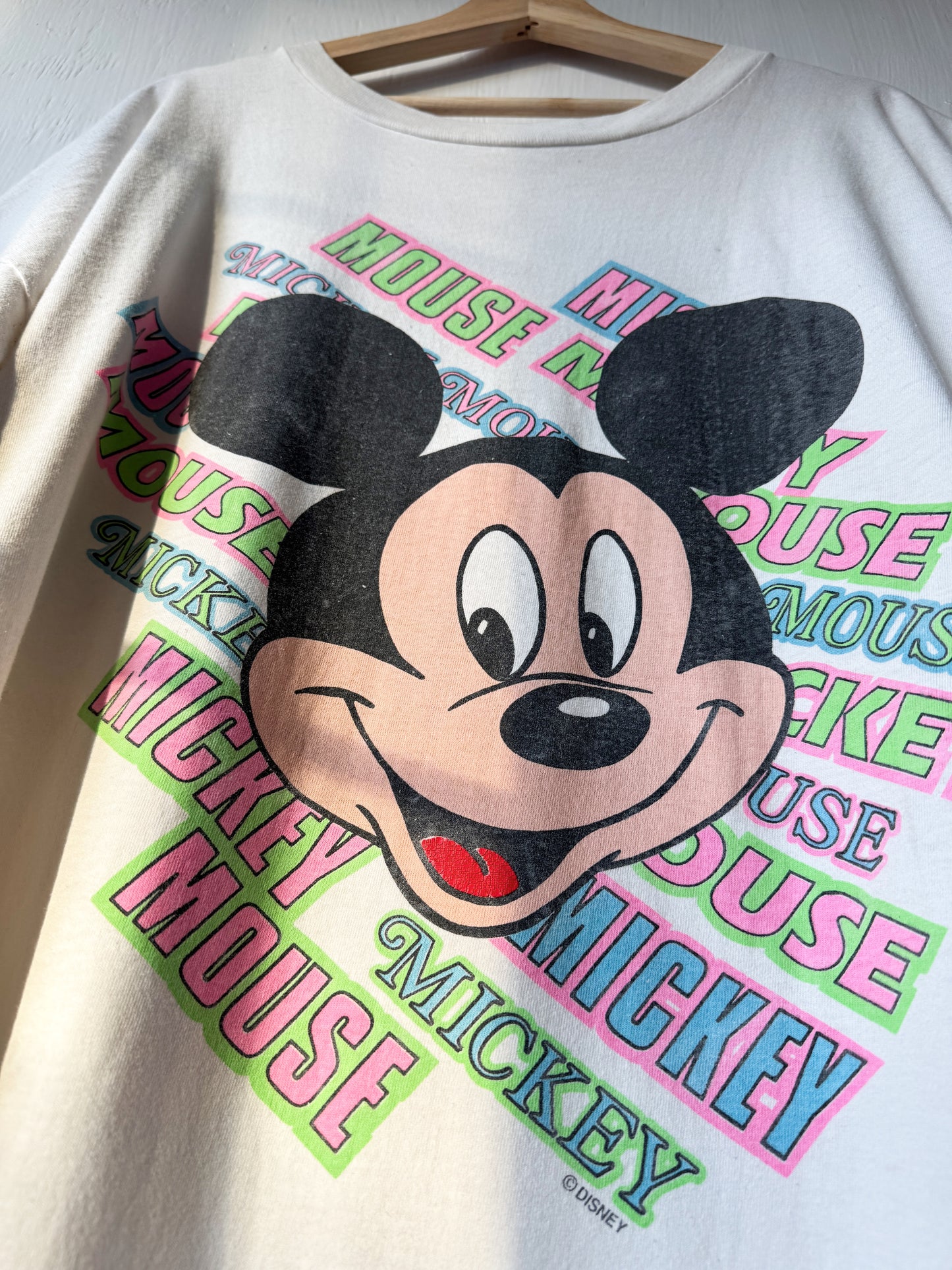 VINTAGE 80’s Rare Big Mickey Face Tee - 2X