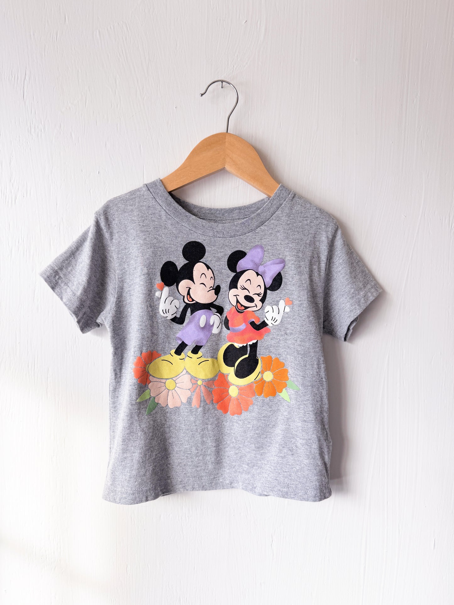 Mickey + Minnie Floral Tee - 4T