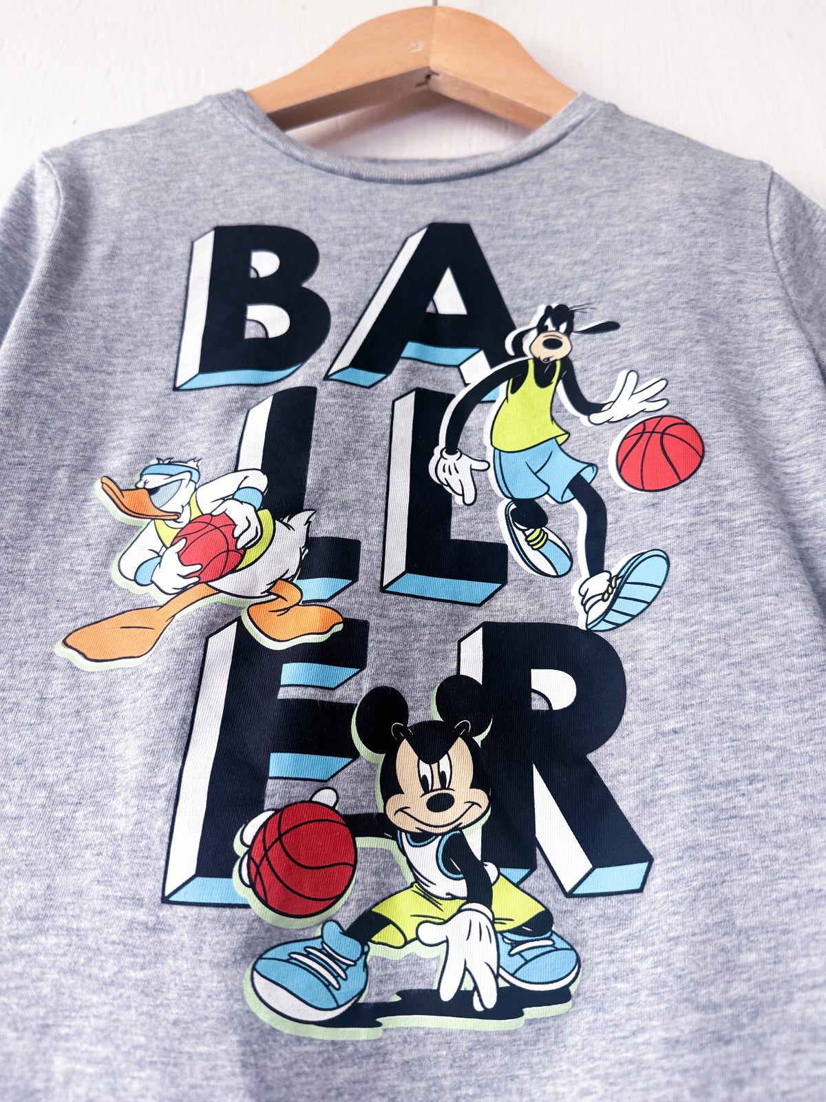 Mickey Donald Goofy Basketball Tee - 4T