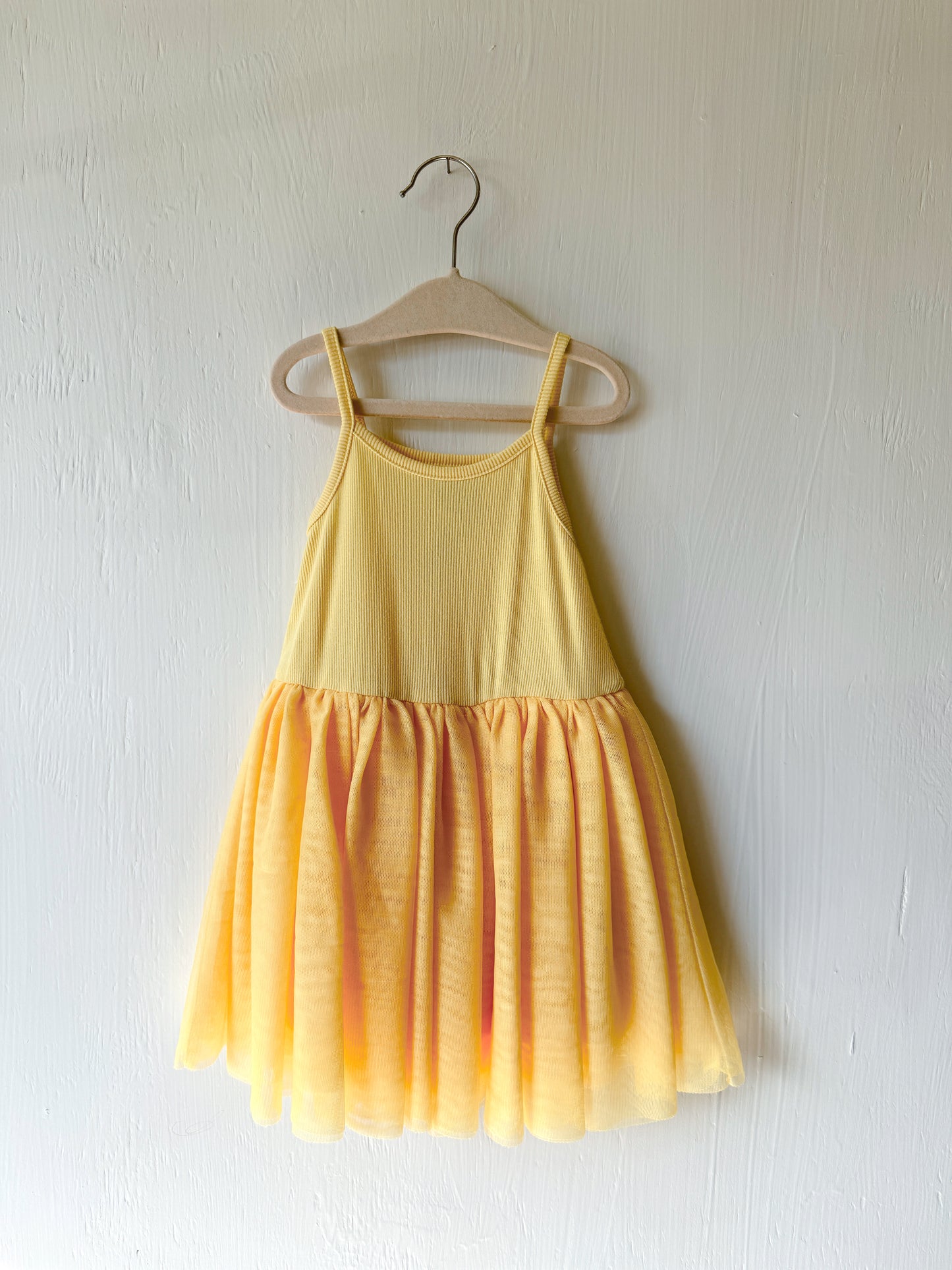 Yellow Twirl Tank Dress - 2T