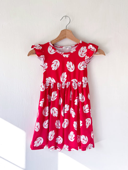 Lilo Flutter Sleeve Dress - 5/6T