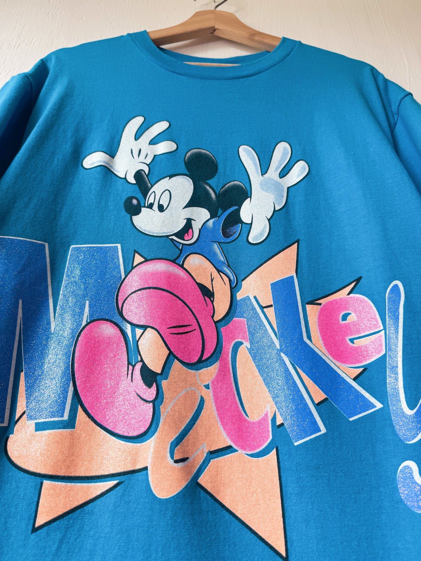 VINTAGE 90’s Shimmery Mickey Tee - L