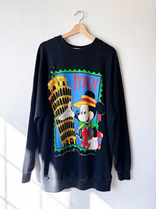 VINTAGE Rare 90’s Italy Epcot Center Stamp Crewneck - 2X/3X