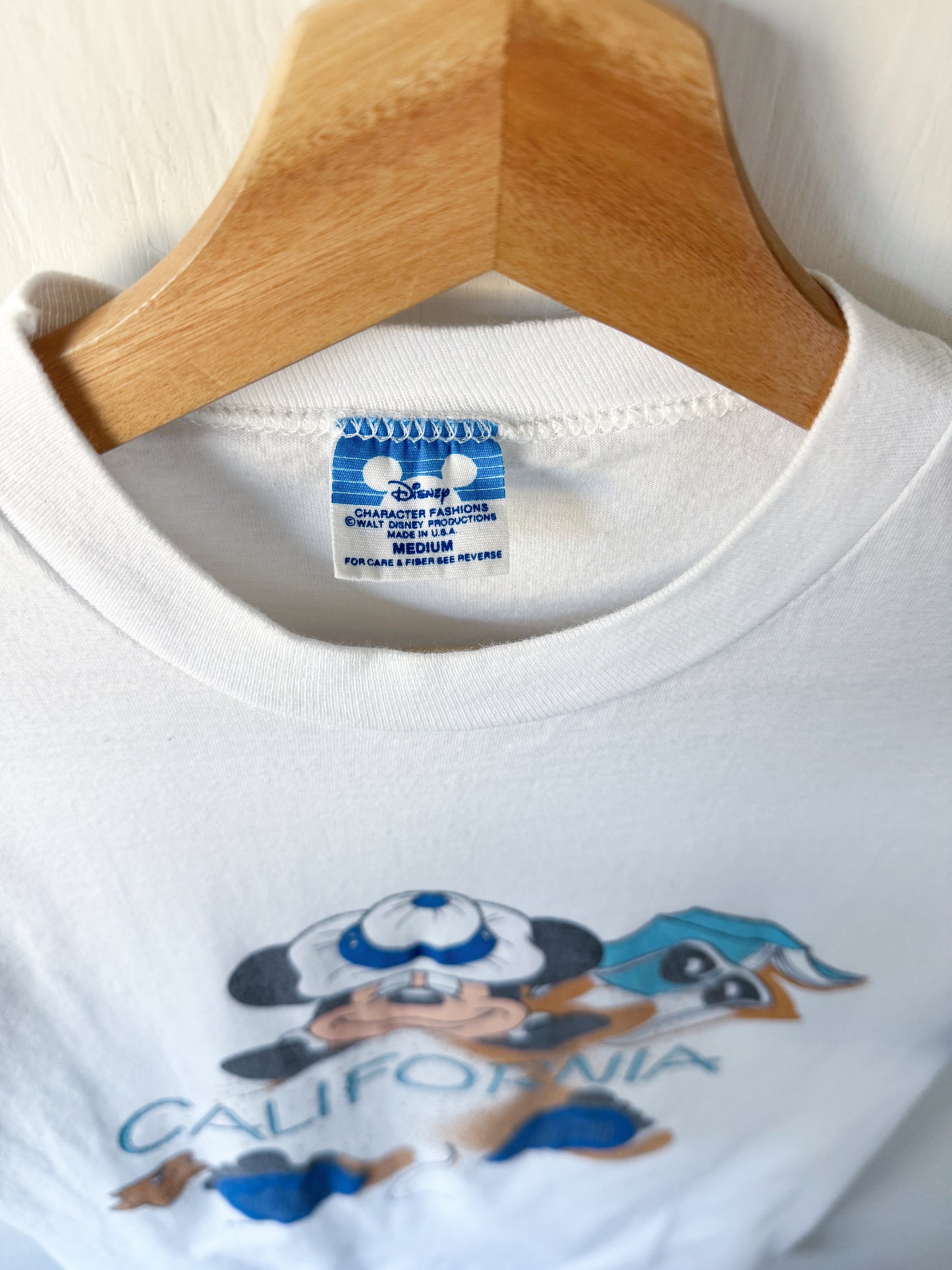 VINTAGE 80’s Mickey California Beach Tee - M