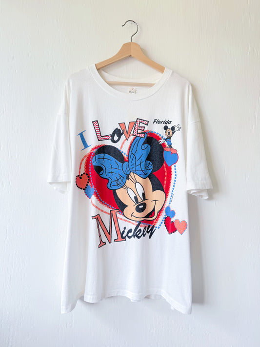 VINTAGE 80’s I Love Mickey Tee - 2X/3X