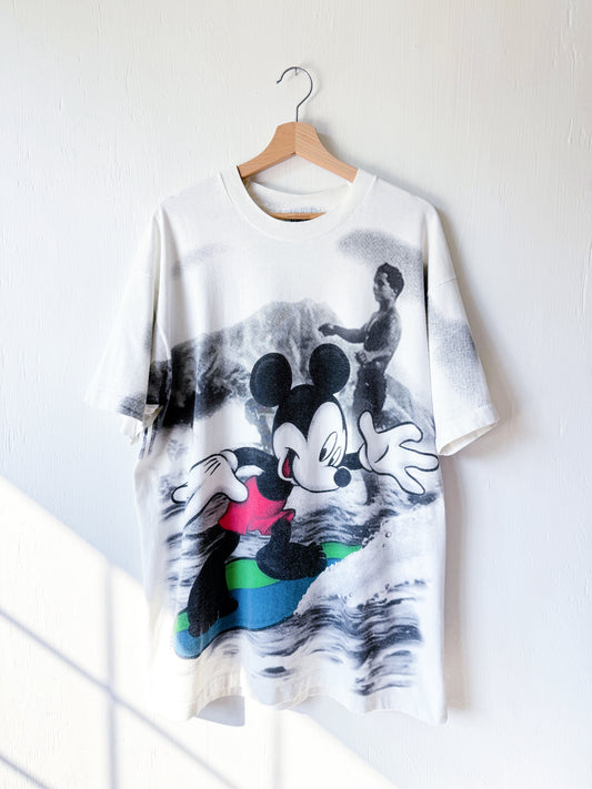 VINTAGE 90’s Surf Mickey AOP Tee - XL