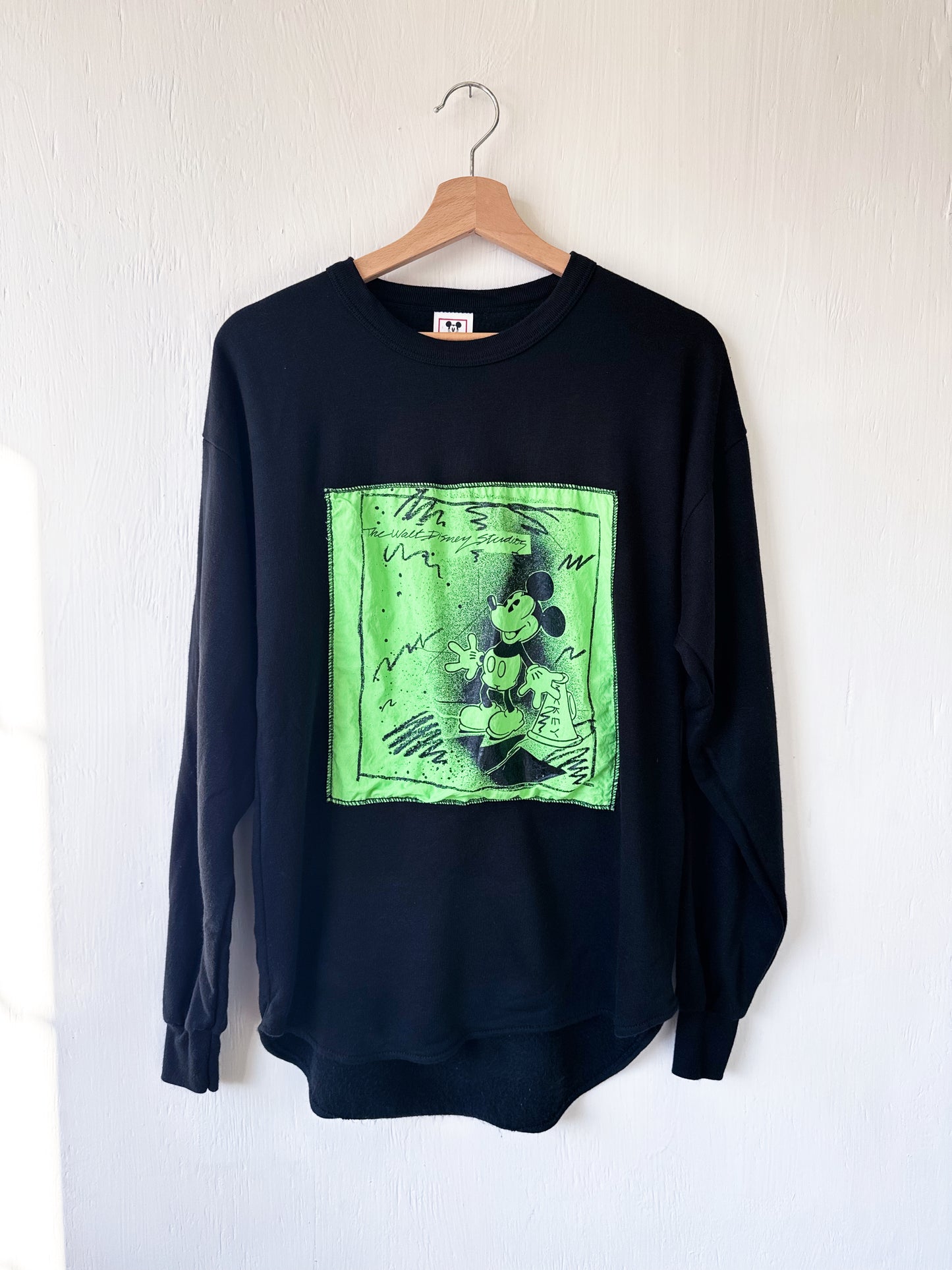 VINTAGE 90's Walt Disney Studios Neon Crewneck- M