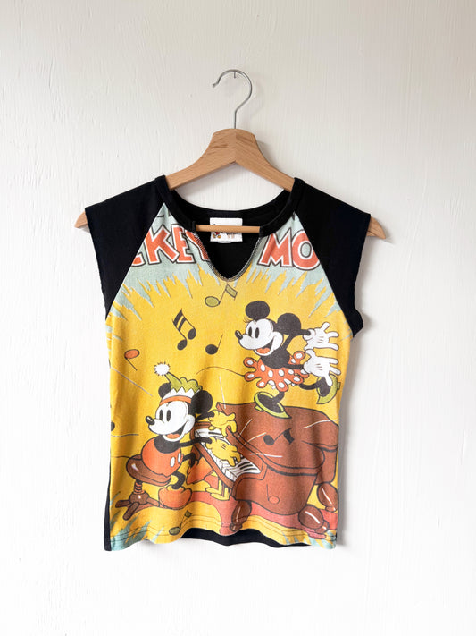 VINTAGE Disney Parks Early Mickey Minnie Top - S