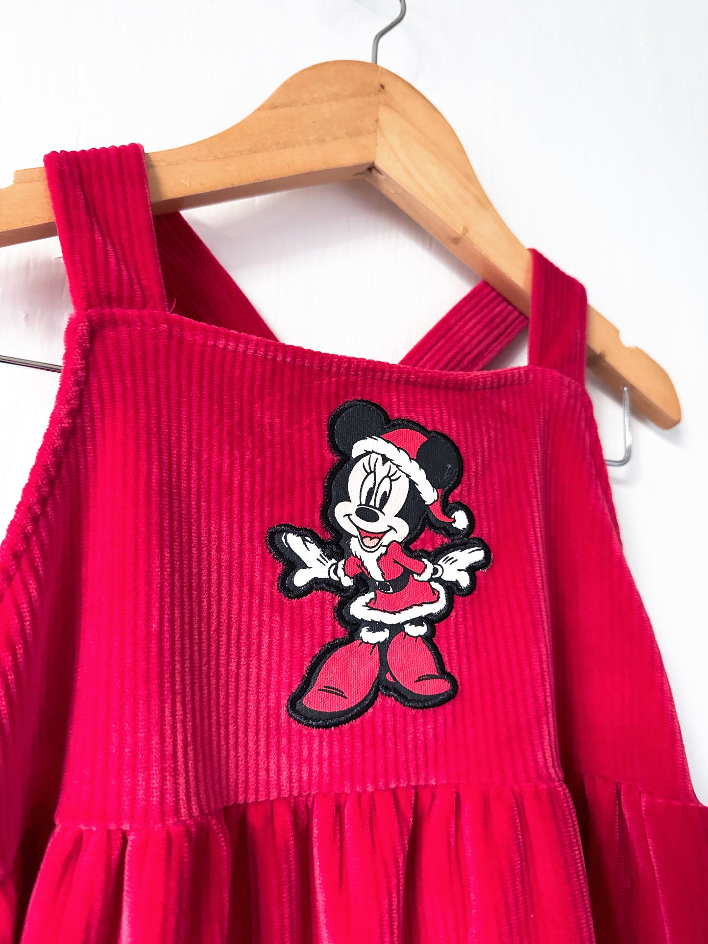 Santa Minnie Ribbed Dress - 3T