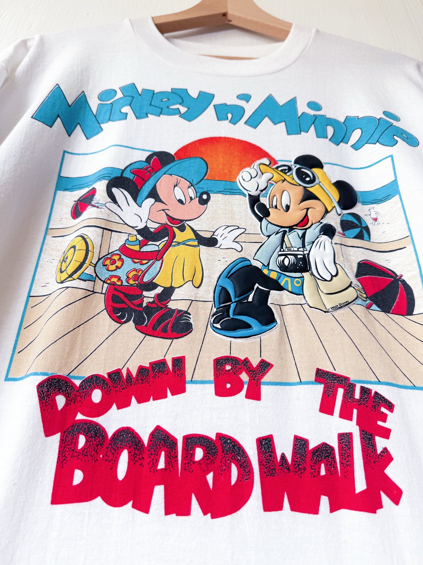 VINTAGE 90’s Mickey + Minnie Boardwalk Tee - XL