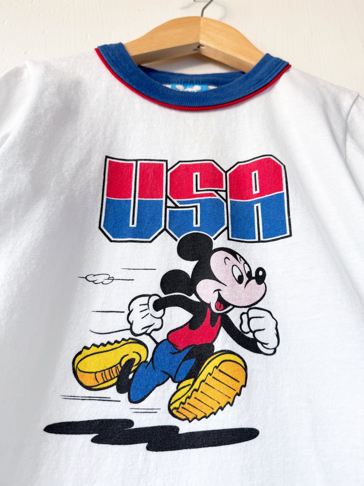 VINTAGE 80’s Mickey Olympics USA Tee - YS/M