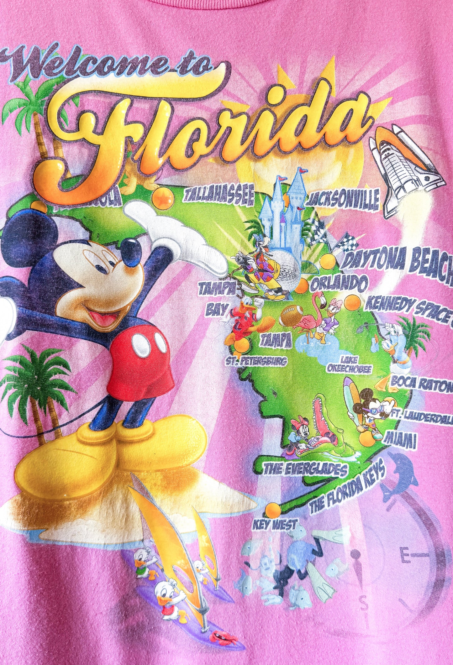 VINTAGE 00’s Mickey Florida Map Tee - XL