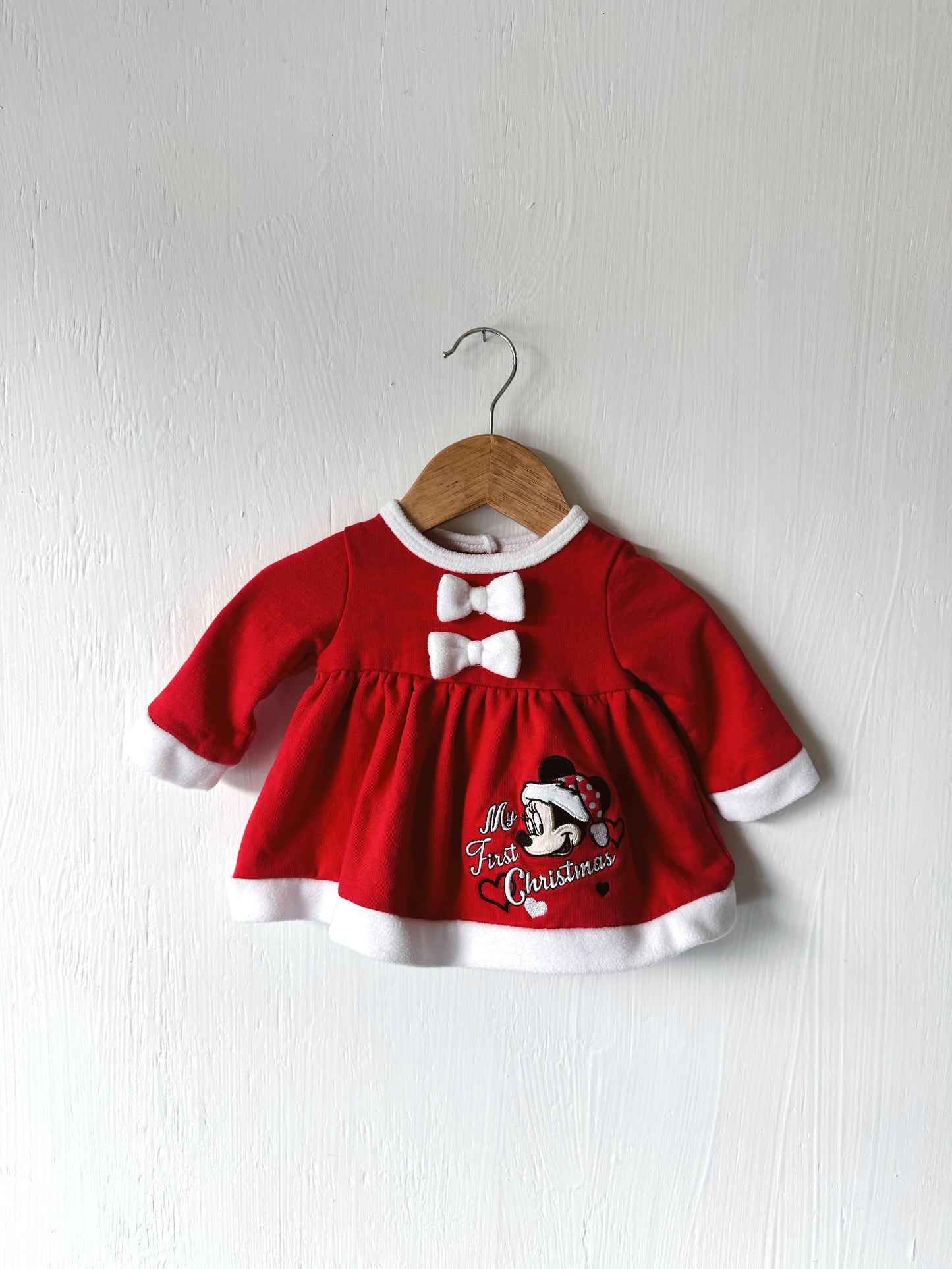 Baby’s 1st Christmas Minnie Dress - 0/3M