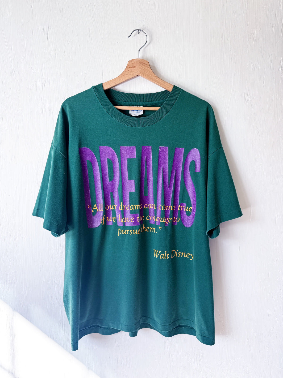 VINTAGE 90’s Walt Dreams Quote Tee - XL