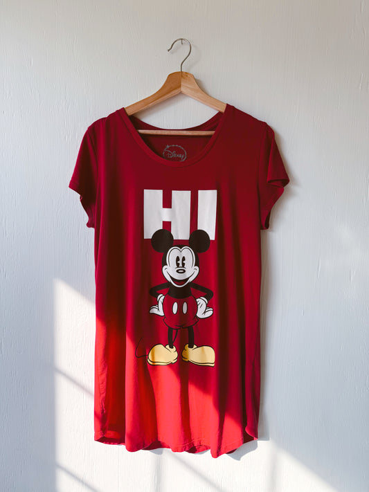 Hi Bye Mickey Tee Dress - L