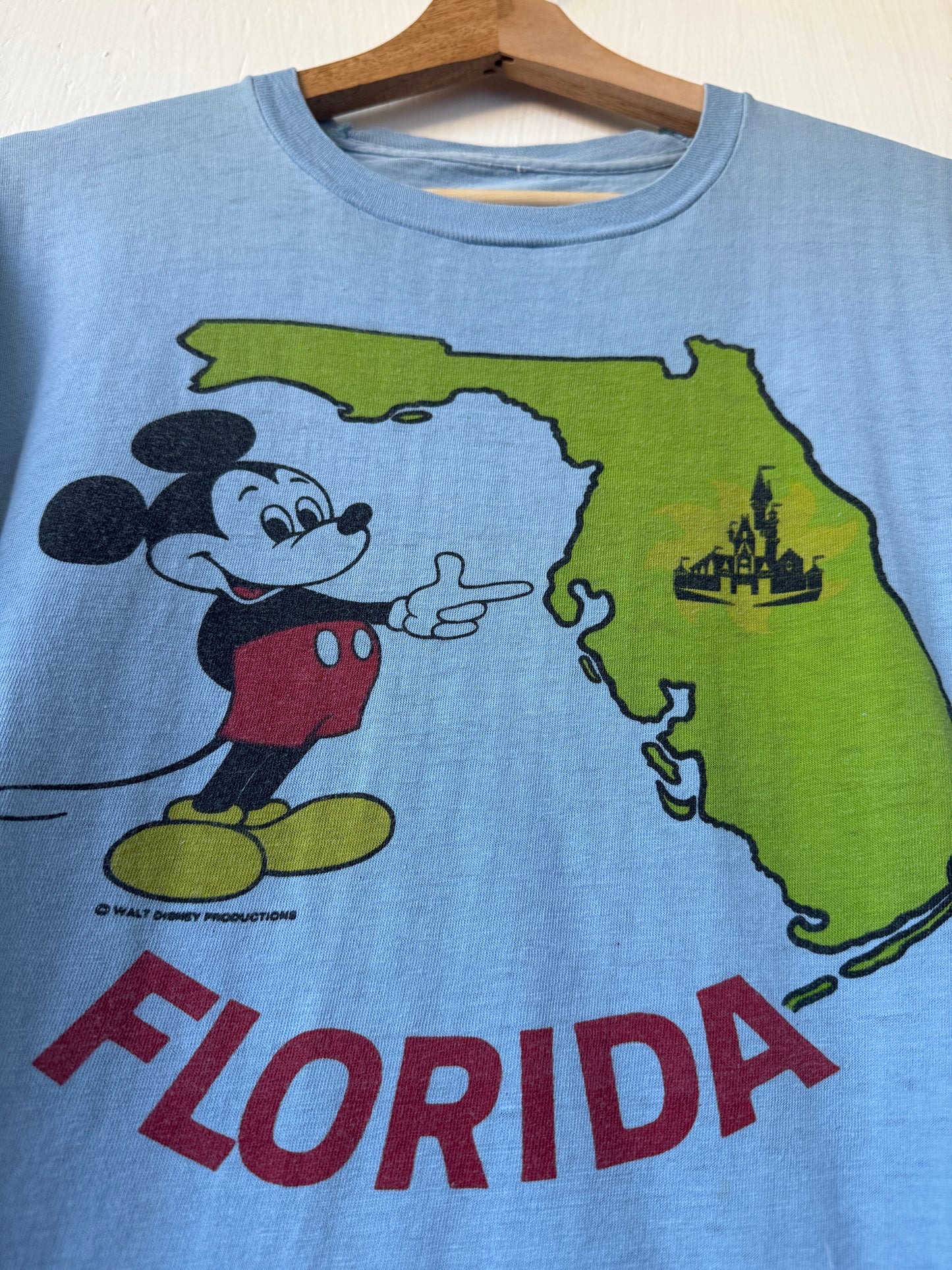 VINTAGE 80’s RARE Florida Castle Map Tee - M