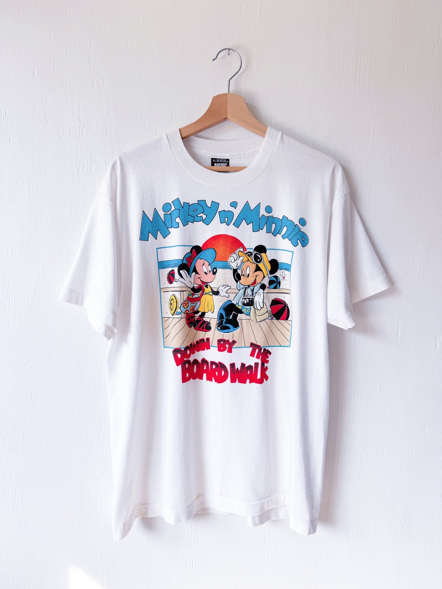VINTAGE 90’s Mickey + Minnie Boardwalk Tee - XL