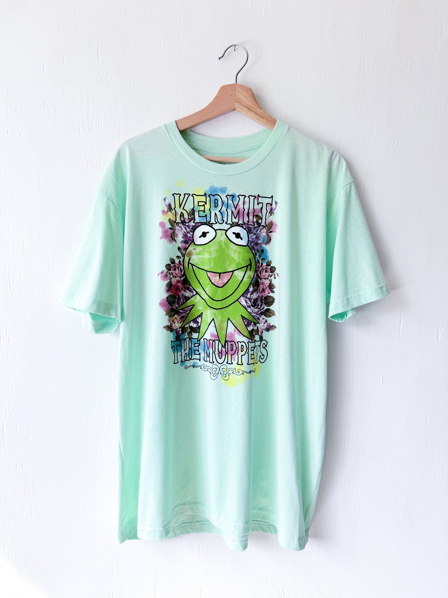 Kermit The Muppets Floral Big Face Tee - XL