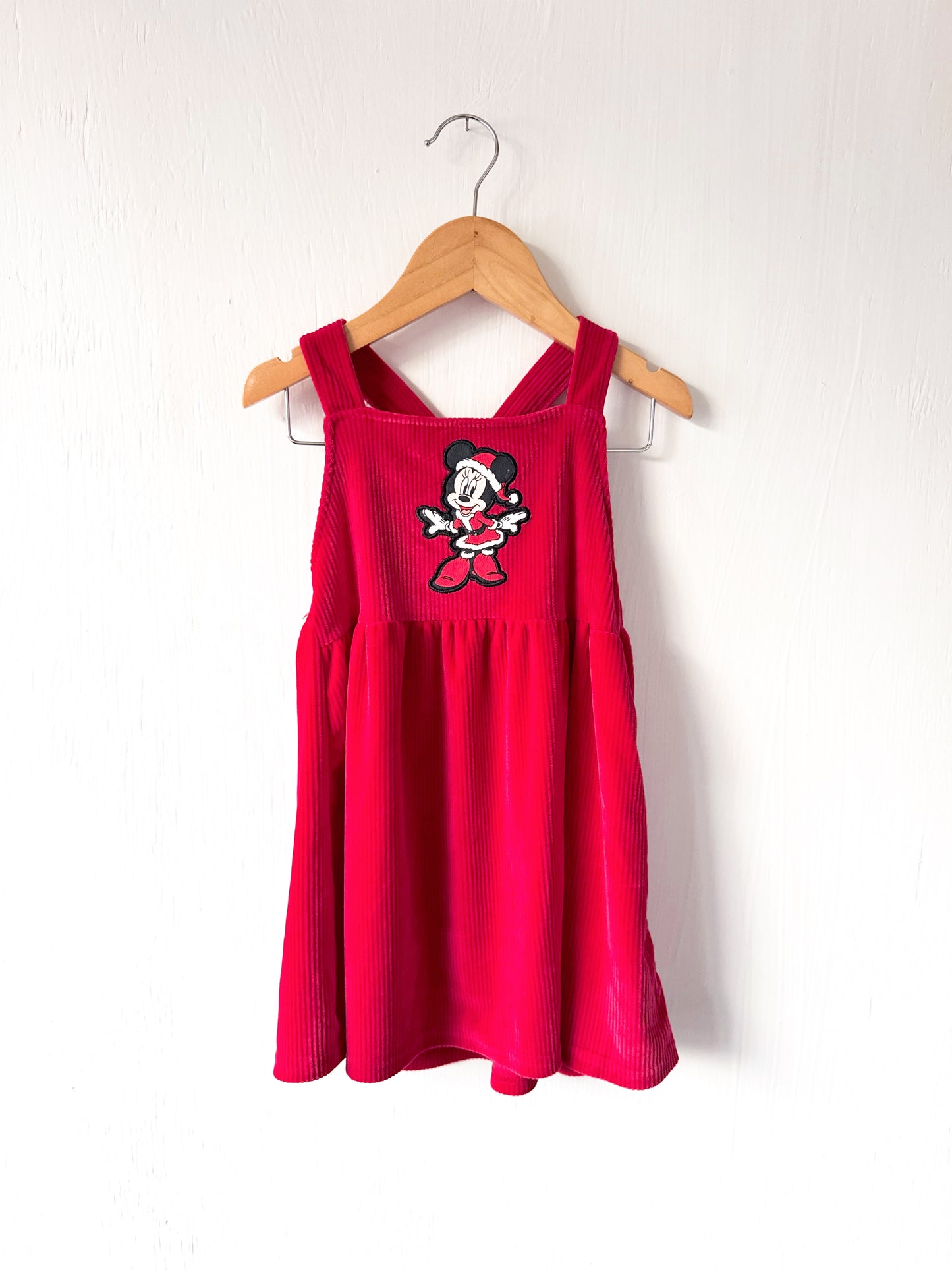 Santa Minnie Ribbed Dress - 3T