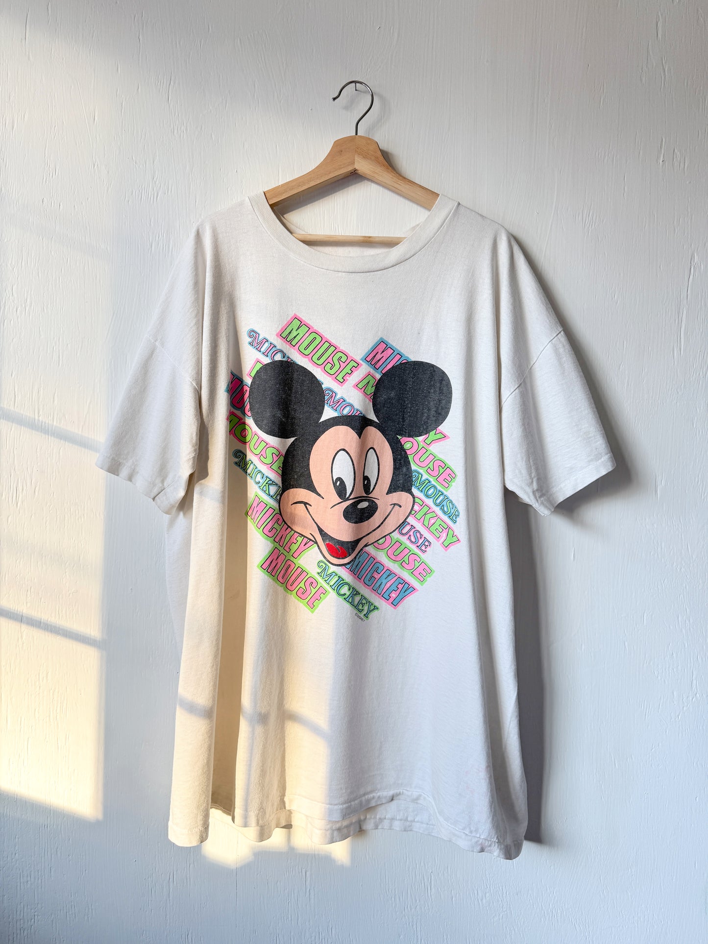 VINTAGE 80’s Rare Big Mickey Face Tee - 2X