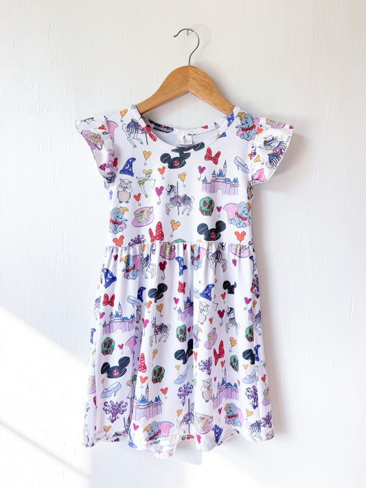 Park Icons Flutter Dress - 6/6X