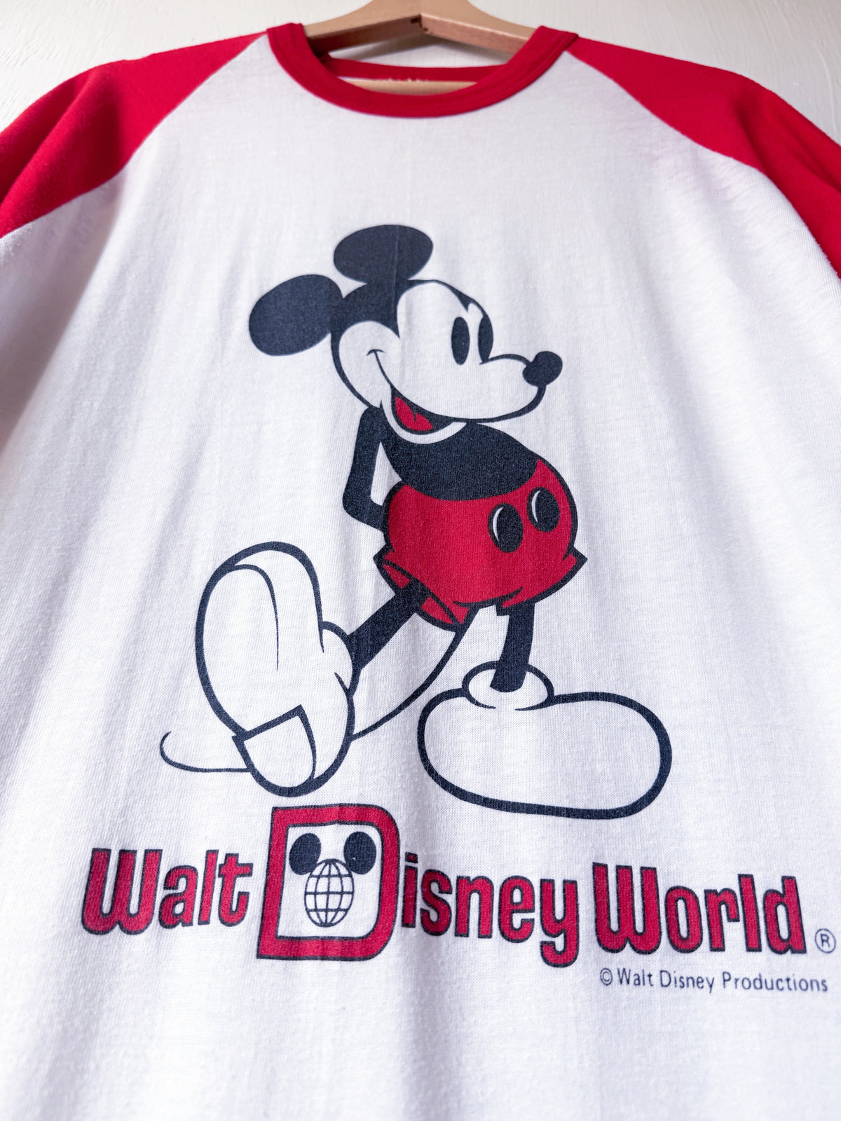 VINTAGE 80’s Mickey WDW Raglan Tee - L/XL