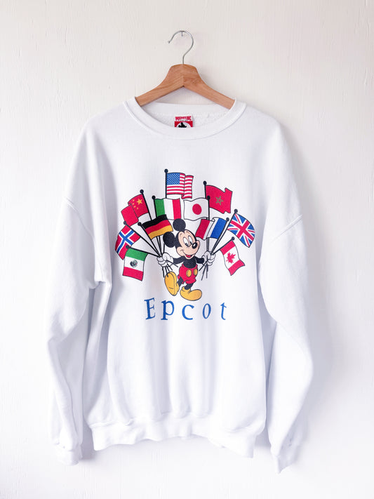 VINTAGE 90’s EPCOT World Showcase Mickey Crewneck - 2X