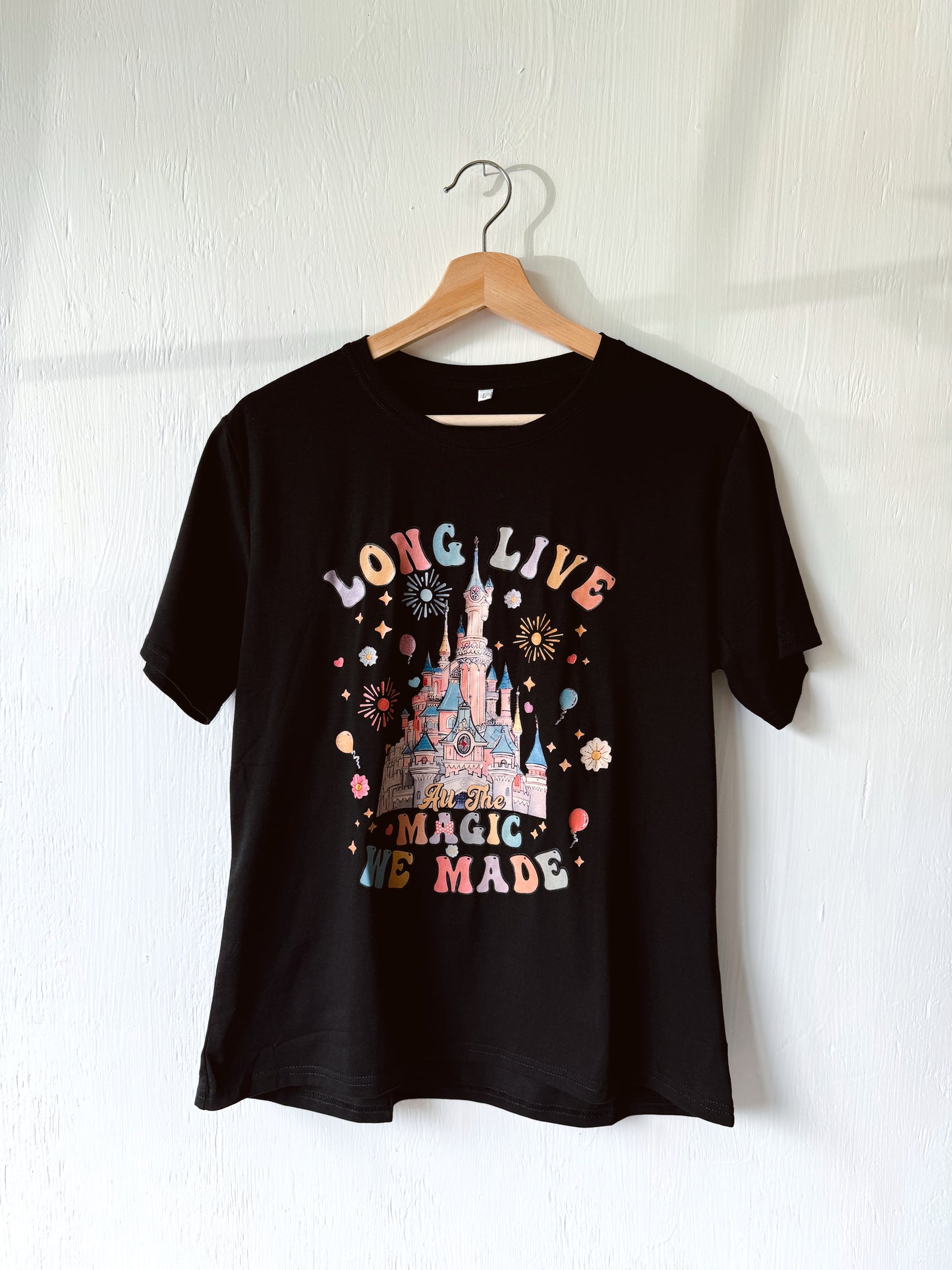 Black Long Live The Magic Tee - L