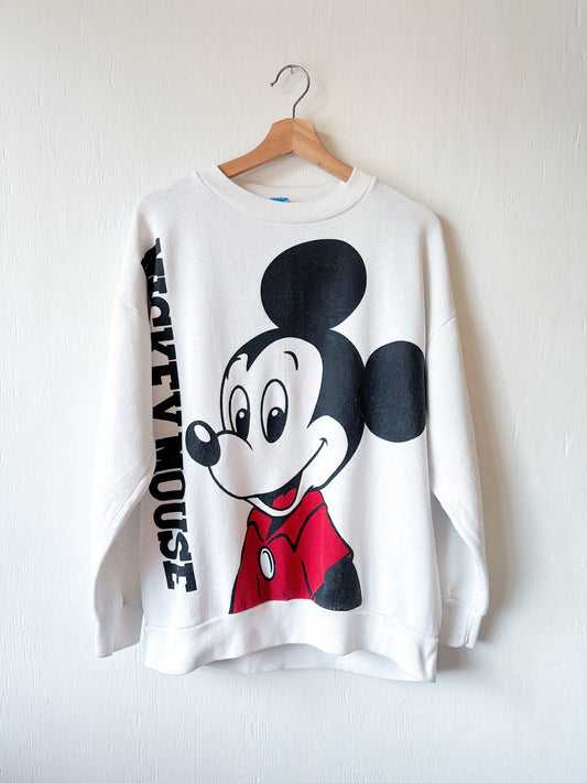 VINTAGE 90’s Front Back Big Mickey Crewneck - L