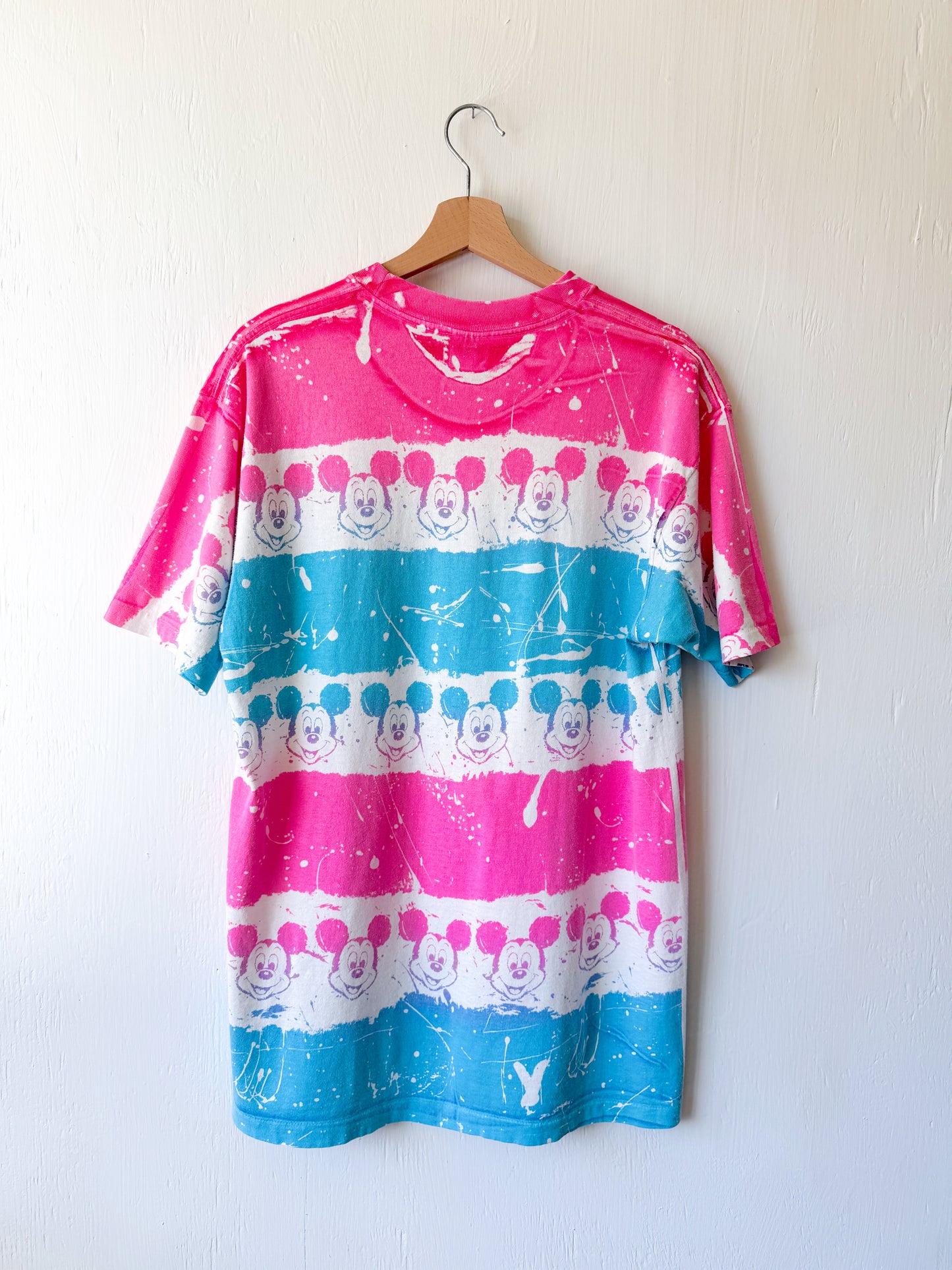 VINTAGE 90’s All Over Print Tie Dye Mickey Tee - L/XL