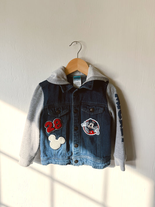 Denim Mickey Patch Jacket - 4T