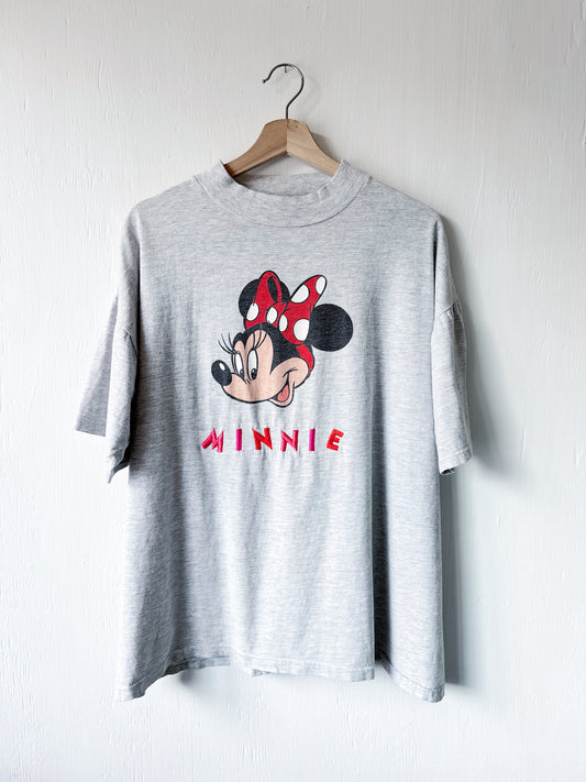 VINTAGE 90’s Embroidered Minnie Tee - XL