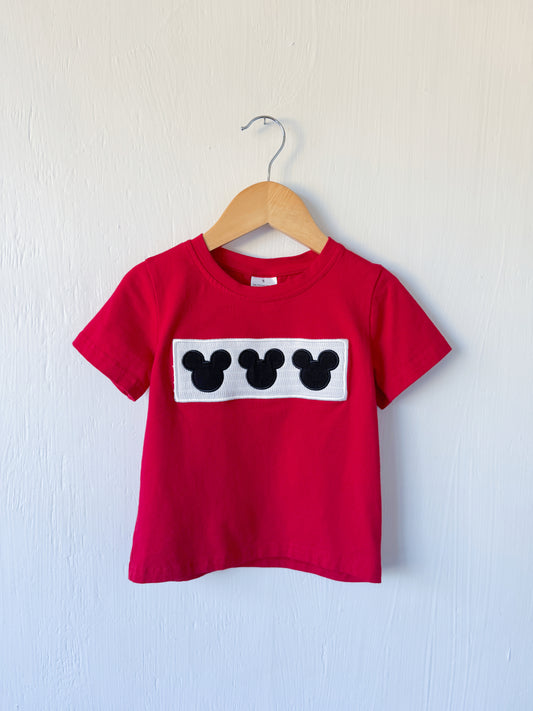 Mickey Ears Smocked Shirt - YXS/S
