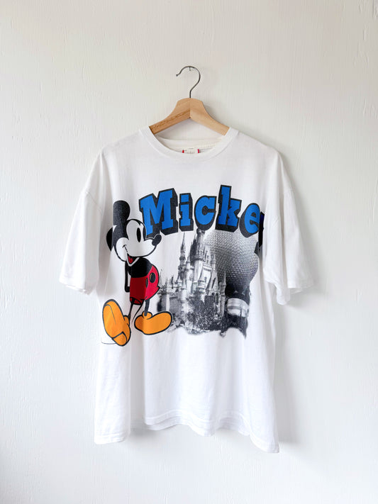 VINTAGE 90’s Mickey 3 Parks Tee - L/XL