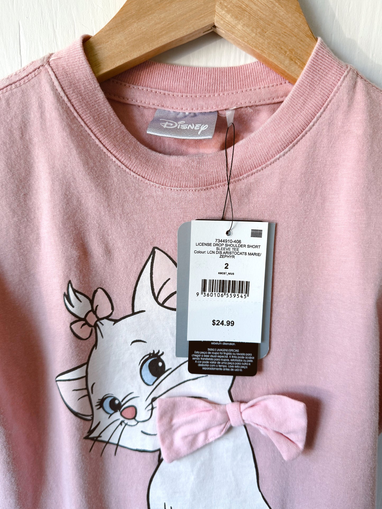 NEW Cotton On Aristocats Bow Tee - 2T