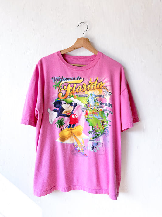 VINTAGE 00’s Mickey Florida Map Tee - XL