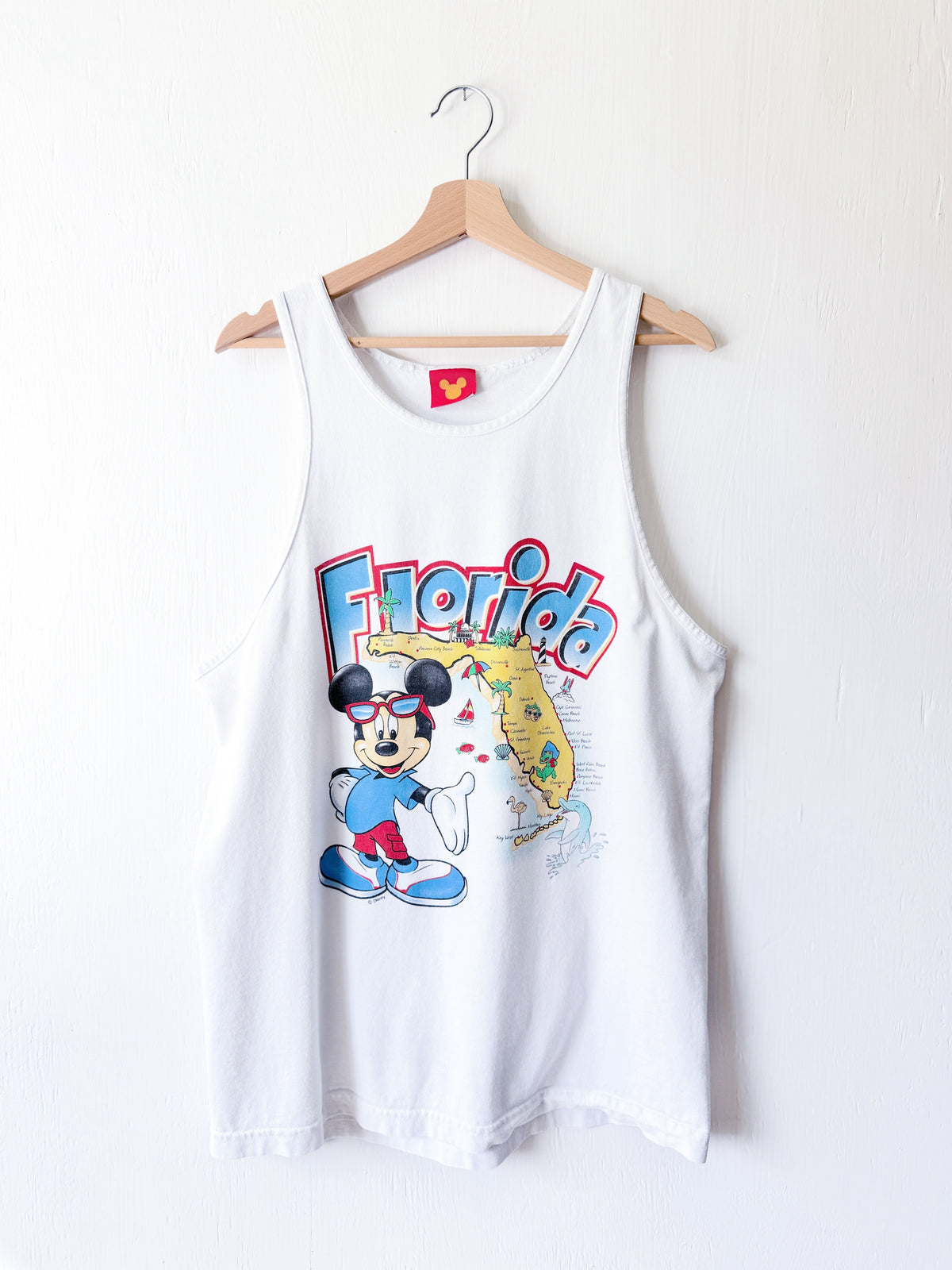 VINTAGE 90’s Florida Mickey Map Tank - L/XL