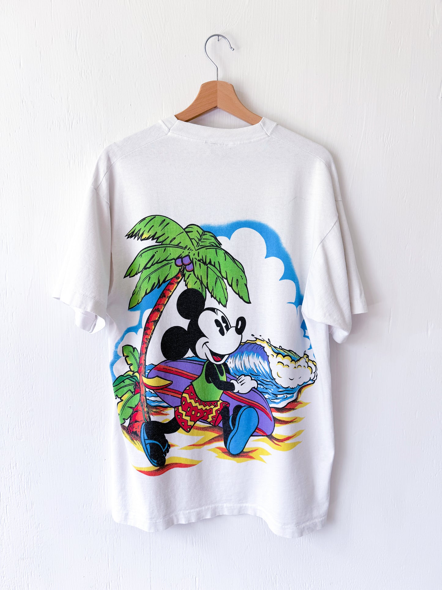 VINTAGE 90’s Surf Mickey Front Back Tee - L