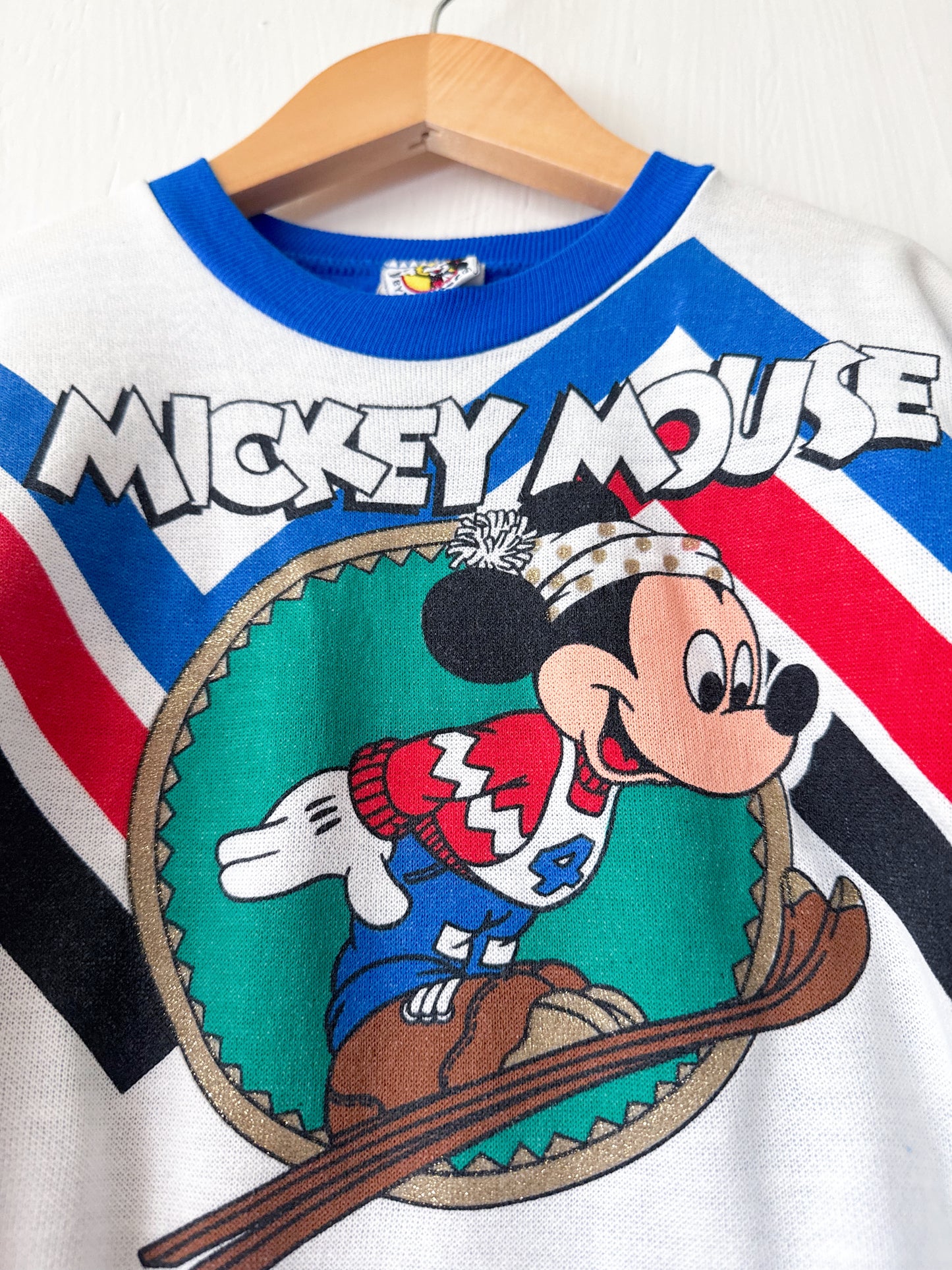 VINTAGE 80’s Skiier Mickey Crewneck - 4T