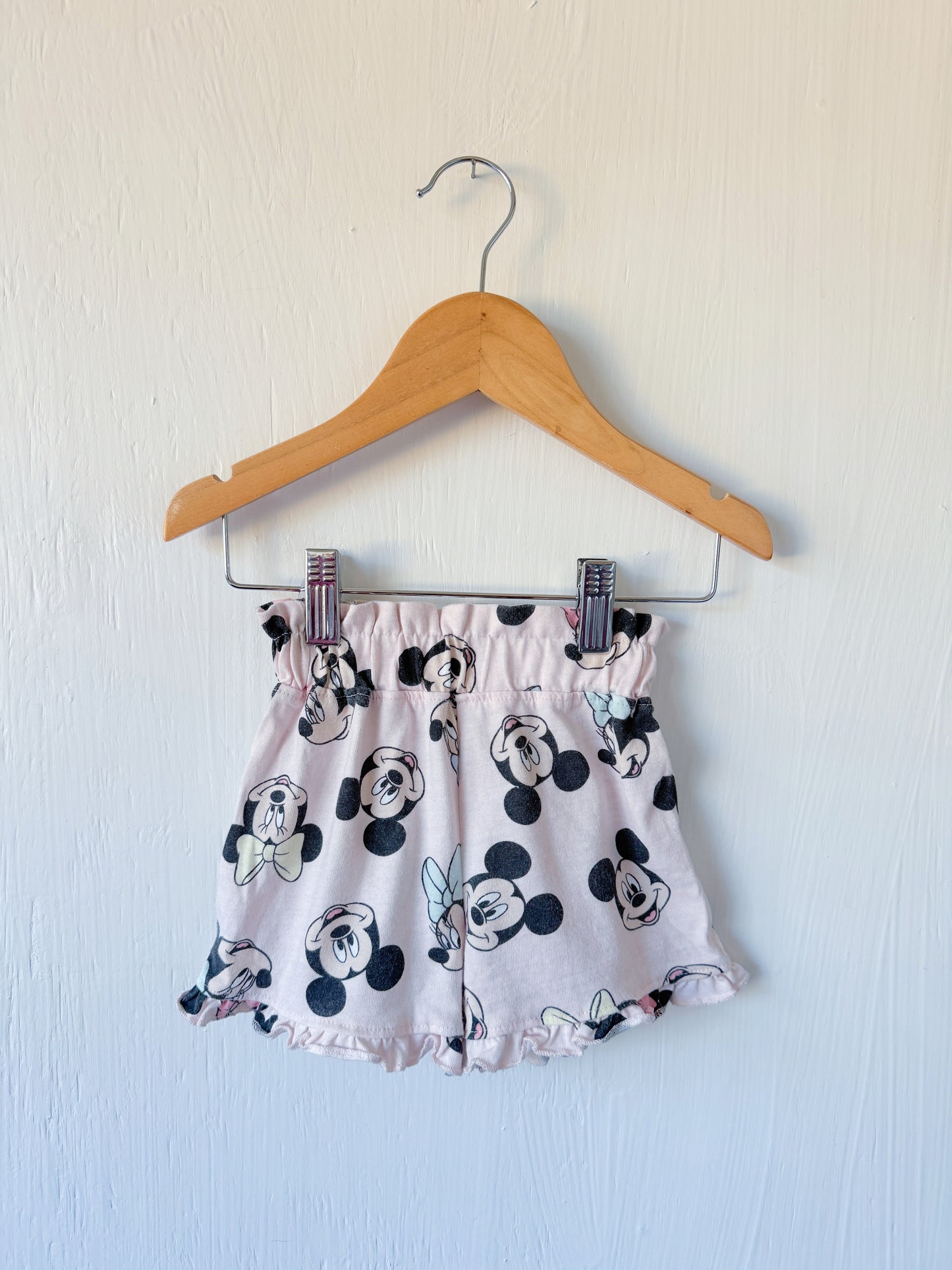 Mickey + Minnie Ruffle Hem Shorts - 18M