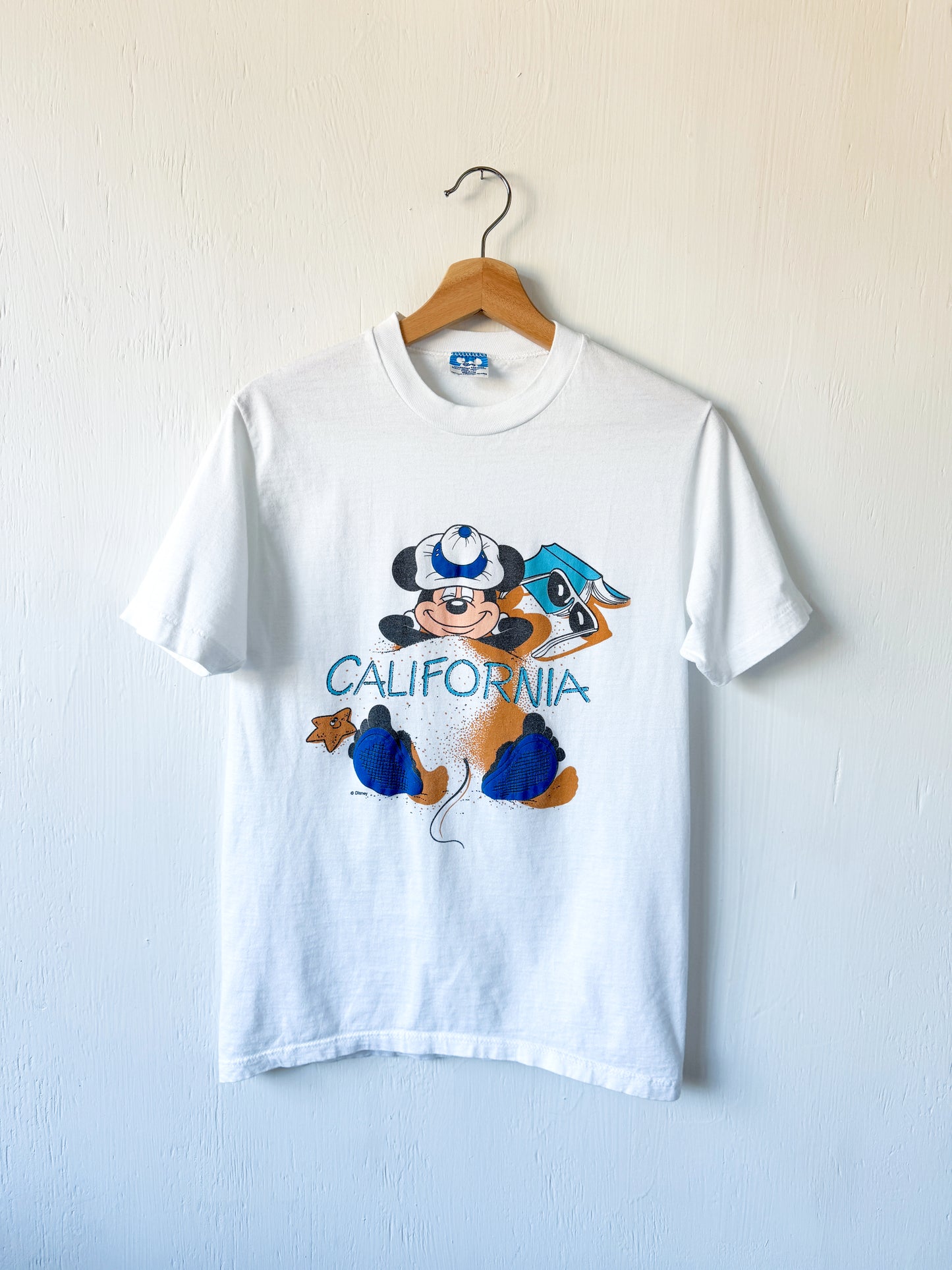 VINTAGE 80’s Mickey California Beach Tee - M