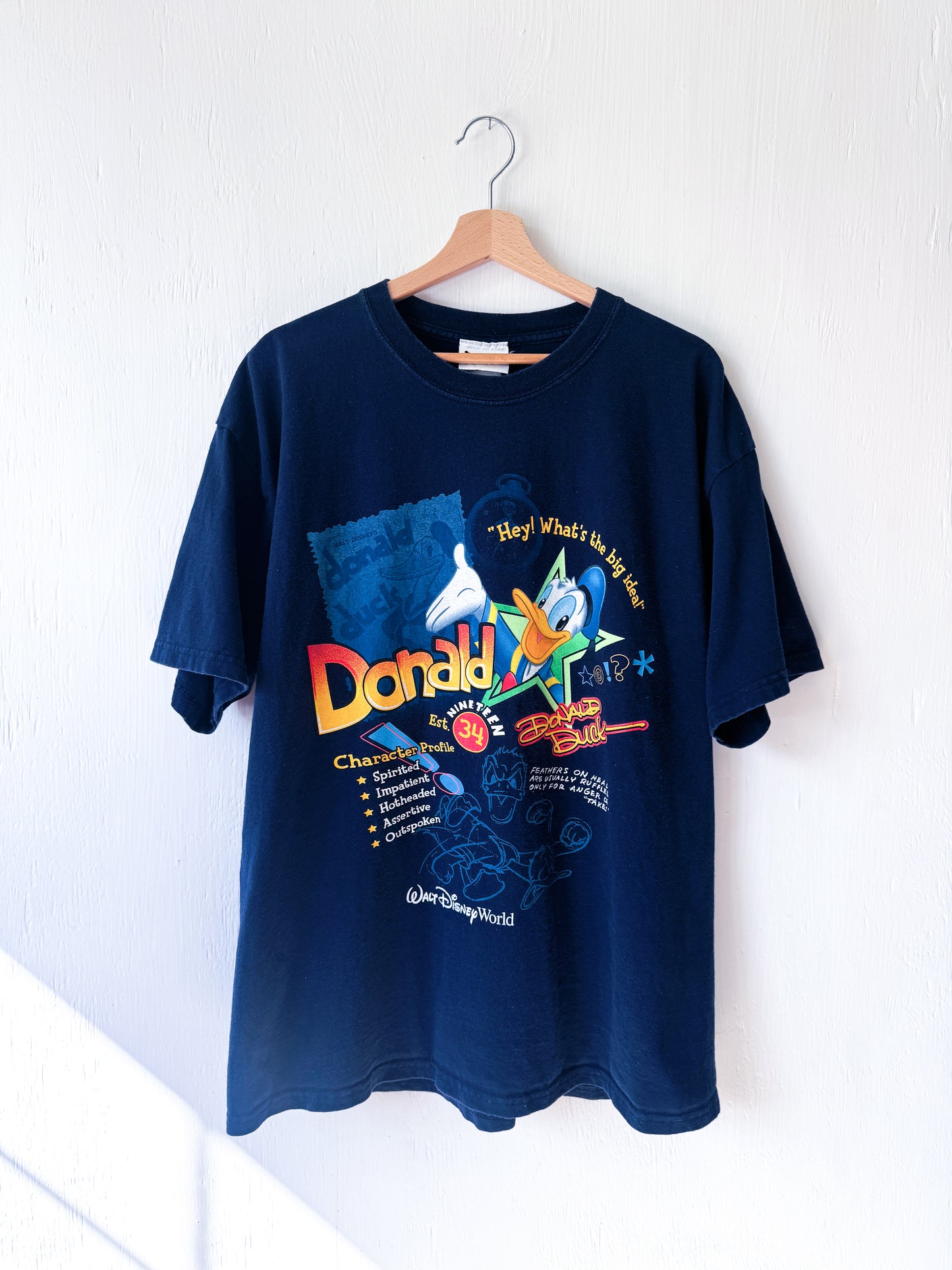VINTAGE 00’s Donald Sketch Tee - XL