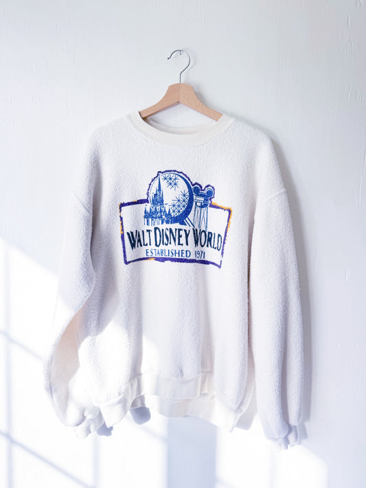 VINTAGE 90’s WDW Park Icons Fuzzy Crewneck - 2X/3X